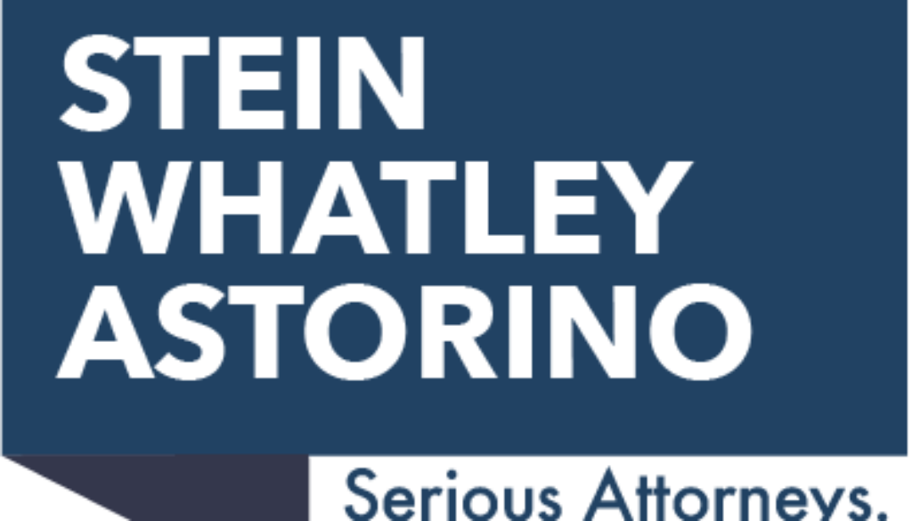 Stein Whatley Astorino footer logo which acts as a back to home link as well.