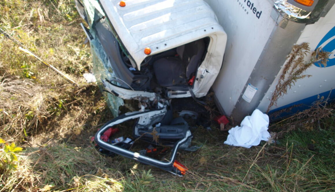truck cab after a truck accident