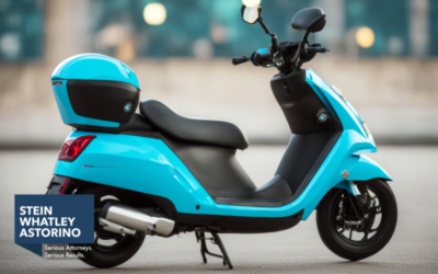 Turquoise moped