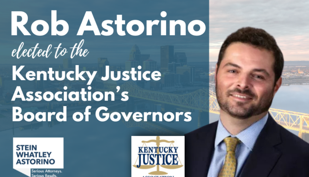 Rob Astorino elected to the Kentucky Justice Association's Board of Governors announcement