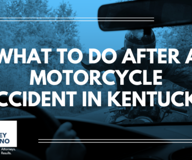 Louisville motorcycle accident lawyers of Stein Whatley Astorino, PLLC blog graphic with text, "What to Do After a Motorcycle Accident in Kentucky"